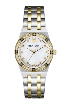 Product SKU: 1708-202LTWI-SCase Material: Gold two tone stainless steel,Case with 40pcs Cubic ZirconiaCase Size: 32.0mm x 32.0mmDial Size: 25.0mmDial Color: White MOP with 11pcs diamondCrystal: Sapphire crystal with anti-reflective treatmentCrown: 4.0mmMovement: GL30