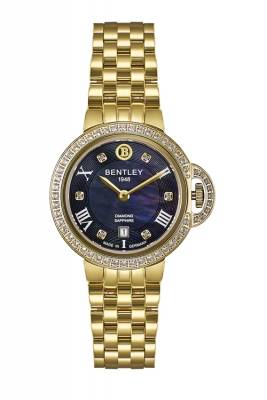 Product SKU: 1818-102LKBI-SCase Material: Gold tone stainless steel,Case with  52pcs white sapphireCase Size: 32.0mm X 32.0mmDial Size: Ø 23.5mmDial Color: Black MOP dial with 6pcs diamondCrystal: Sapphire crystal glassCrown: 5.5mmMovement: GN15