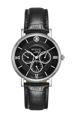 Product SKU: 1865-20MWBBDescription: Stainless steel caseCase Size: 40.0mm X 46.5mmDial Size: Ø 34.5 mmDial Color: Black dial / Day / Date / 24 HoursBracelet:  Black calfskin leather strapCrystal: Sapphire crystal glassCrown: 5.0mmMovement: VX3J