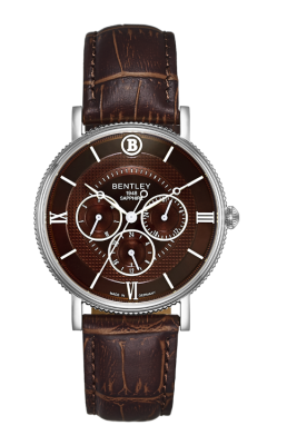 Product SKU: 1865-20MWDDDescription: Stainless steel caseCase Size: 40.0mm X 46.5mmDial Size: Ø 34.5 mmDial Color: Brown dial / Day / Date / 24 HoursBracelet:  Brown calfskin leather strapCrystal: Sapphire crystal glassCrown: 5.0mmMovement: VX3J