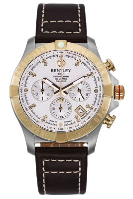 Product SKU: 1796-102TWDCase Material: Gold two tone stainless steel caseCase Size: 43.0mm X 51.2mm Dial Size: 34.0mm X 34.0mmDial Color: White dial with 20 pcs diamondBracelet:  Brown calfskin leather strapCrystal: Sapphire crystal with anti-reflective treatmentCrown: 7.0mmMovement: VK63