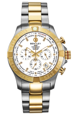 Product SKU: 1796-102TWICase Material: Gold two tone stainless steel caseCase Size: 43.0mm x 51.2mmDial Size: 34.0mm X 34.0mmDial Color: White dial with 20 pcs diamondCrystal: Sapphire crystal with anti-reflective treatmentCrown: 7.0mmMovement: VK63