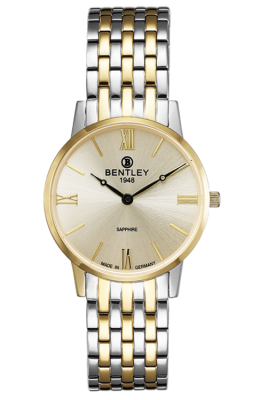 Product SKU: 1829-10LTKICase Material: Gold two tone stainless steelCase Size: 32.0mm X 38.0mmDial Size: 27.5 mmDial Color: Gold dialCrystal: Sapphire crystal glassCrown: 3.0mmMovement: GL20