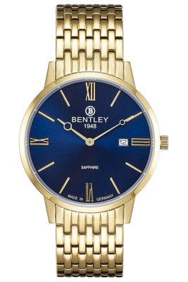 Product SKU: 1829-10MKNICase Material: Gold tone stainless steelCase Size: 39.0mm X 46.4mmDial Size:  34.0 mmDial Color: Blue dialCrystal: Sapphire crystal glassCrown: 4.0mmMovement:  GM15