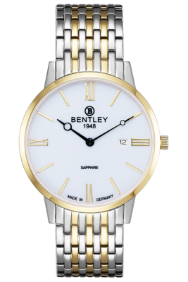 Product SKU: 1829-10MTWICase Material: Gold two tone stainless steelCase Size:  39.0mm X 46.4mmDial Size:  34.0 mmDial Color: White dialCrystal: Sapphire crystal glassCrown:  4.0mmMovement: GM15