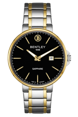 Product SKU: 1854-10MTBICase Material: Gold two tone stainless steelCase Size: 40.0mm X 45.5mmDial Size: 36.0 mmDial Color: Black dialCrystal: Sapphire crystal glassCrown: 4.5mmMovement: VX3K