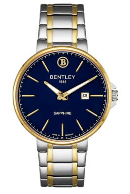 Product SKU: 1854-10MTNICase Material: Gold two tone stainless steelCase Size: 40.0mm X 45.5mmDial Size: 36.0 mmDial Color: Blue dialCrystal: Sapphire crystal glassCrown: 4.5mmMovement: VX3K