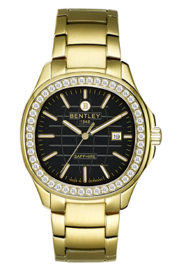 Product SKU: 1869-101MKBICase Material: Gold tone stainless steel,Case with 48pcs white sapphireCase Size: 40.0mm X 44.5mmDial Size: Ø 28.7 mmDial Color: Black dial Crystal: Sapphire crystal glassCrown: 5.5mmMovement: GM10