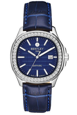 Product SKU: BL1869-101MWNNCase Material: Stainless steel case,Case with 48pcs white sapphireCase Size: 40.0mm X 44.5mmDial Size: Ø 28.7 mmDial Color: Blue dial Bracelet:  Blue calfskin leather strapCrystal: Sapphire crystal glassCrown: 5.5mmMovement: GM10