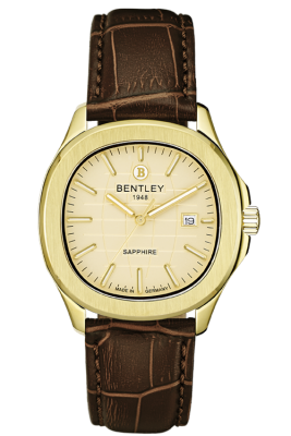 Product SKU: BL1869-10MKKDCase Material: Gold tone caseCase Size: 40.0mm X 44.5mmDial Size: Ø 28.7 mmDial Color: Gold dial Bracelet:  Brown calfskin leather strapCrystal: Sapphire crystal glassCrown: 5.5mmMovement: GM10