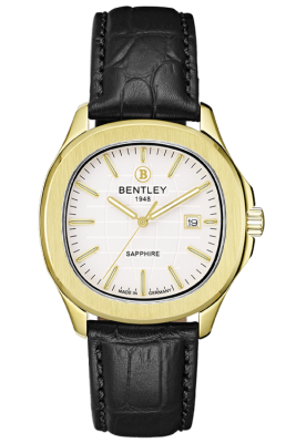 Product SKU: BL1869-10MKWBCase Material: Gold tone caseCase Size: 40.0mm X 44.5mmDial Size: Ø 28.7 mmDial Color: White dial Bracelet:  Black calfskin leather strapCrystal: Sapphire crystal glassCrown: 5.5mmMovement: GM10