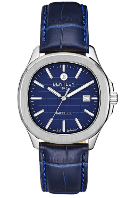 Product SKU: BL1869-10MWNNCase Material: Stainless steel caseCase Size: 40.0mm X 44.5mmDial Size: Ø 28.7 mmDial Color: Blue dial Bracelet:  Blue calfskin leather strapCrystal: Sapphire crystal glassCrown: 5.5mmMovement: GM10