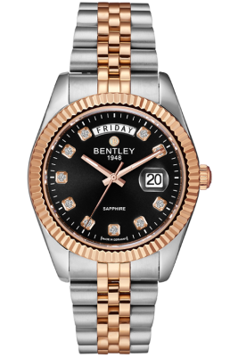 Product SKU: BL2333-10MTBI-RCase Material: Rose gold two tone stainless steelCase Size: 41.0mm X 49.0mmDial Size: Ø31.0 mmDial Color: Black dial with 10pcs white sapphireCrystal: Sapphire crystal glassCrown: 6.0mmMovement: VJ55