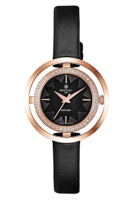 Product SKU: 1868-101LRBBDescription: Rose gold tone caseCase Material: Case with  45 pcs white sapphireCase Size: 32.0mm X 32.0mmDial Size: Ø 19.5mmDial Color: Black dial Bracelet:  Black calfskin leather strapCrystal: Sapphire crystal glassCrown: 3.5mmMovement: VJ21