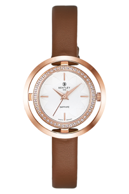 Product SKU: 1868-101LRWDDescription: Rose gold tone caseCase Material: Case with  45 pcs white sapphireCase Size: 32.0mm X 32.0mmDial Size: Ø 19.5mmDial Color: White dial Bracelet:  Brown calfskin leather strapCrystal: Sapphire crystal glassCrown: 3.5mmMovement: VJ21