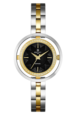 Product SKU: 1868-101LTBI-KDescription: Gold two tone stainless steelCase Material: Case with  45 pcs white sapphireCase Size: 32.0mm X 32.0mmDial Size: Ø 19.5mmDial Color: Black dial Crystal: Sapphire crystal glassCrown: 3.5mmMovement: VJ21