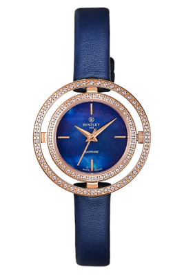 Product SKU: 1868-201LRNNDescription: Rose gold tone caseCase Material: Case with  95 pcs white sapphireCase Size: 32.0mm X 32.0mmDial Size: Ø 19.5mmDial Color: Blue MOP dial Bracelet:  Blue calfskin leather strapCrystal: Sapphire crystal glassCrown: 3.5mmMovement: VJ21