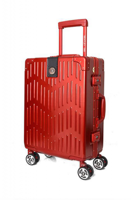 Product SKU: BL-L120933-20● ( Size )  560 H x 380 W x 230 D mm ● ( Weight )  3.9Kg ●  (Material ) Outward - PC+ABS Aluminum frame / Thick aluminum trolley handle / anti-pressure, waterproof ● (Material ) Inside -Mildew and dust mites inside thick cloth● ( Characteristic ) anti-collision angle design / multi-rivet reinforced design / stepless trolley handle / 360-degree turning mute wheel / Global TSA dual lock / Dust cover included● ( Color ) Red● 20 inches aluminum frame trolley suitcase