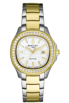 Product SKU: BL1869-101LTWI-KDescription: Gold two tone stainless steelCase Material: Case with 48pcs white sapphire Case Size: 36.0mm X 40.4mmDial Size: Ø 24.7mmDial Color: White dialCrystal: Sapphire crystal glassCrown: Ø 4.5mmMovement: GN12