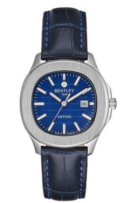 Product SKU: BL1869-10LWNNCase Material: Stainless steel case Case Size: 36.0mm X 40.4mmDial Size: Ø 24.7mmDial Color: Blue dialBracelet:  Blue calfskin leather strapCrystal: Sapphire crystal glassCrown: Ø 4.5mmMovement: GN12