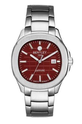 Product SKU: BL1869-10MWRIDescription: All stainless steelCase Size: 40.0mm X 44.5mmDial Size: Ø 28.7mmDial Color: Brick red dialCrystal: Sapphire crystal glassCrown:  5.5mmMovement: GM10