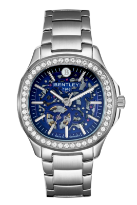 Product SKU: BL1869-551MWNICase Material: All stainless steel,Case with 46pcs white sapphireCase Size: 41.0mm X 46.5mmDial Size: Ø 29.7mmDial Color: Blue dialCrystal: Sapphire crystal glassCrown: Ø 5.5mmMovement: 8N24 / Automatic