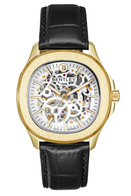 Product SKU: BL1869-55MKWBCase Material: Gold tone caseCase Size: 41.0mm X 46.5mmDial Size: Ø 29.7mmDial Color: White dialBracelet:  Black calfskin leather strapCrystal: Sapphire crystal glassCrown: Ø 5.5mmMovement: 8N24 / Automatic