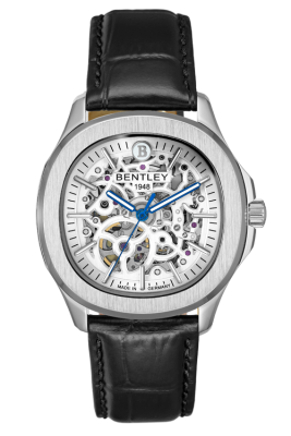 Product SKU: BL1869-55MWWBCase Material: Stainless steel caseCase Size: 41.0mm X 46.5mmDial Size: Ø 29.7mmDial Color: White dialBracelet:  Black calfskin leather strapCrystal: Sapphire crystal glassCrown: Ø 5.5mmMovement: 8N24 / Automatic