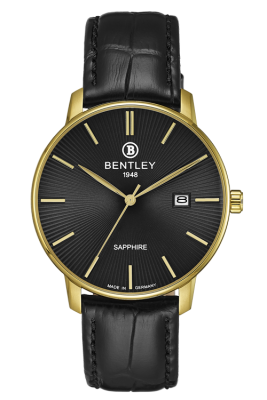 Product SKU: BL2219-10MKBBCase Material: Gold tone caseCase Size: 41.0mm X 47.0mmDial Size: Ø37.5 mmDial Color: Black dialBracelet:  Black calfskin leather strapCrystal: Sapphire crystal glassCrown: 6.0mmMovement: VX42