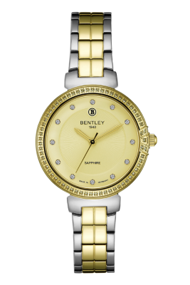 Product SKU: BL2220-10LTKI-SCase Material: Gold two tone stainless steelCase Size: 32.0mm X 41.0mmDial Size: Ø25.5 mmDial Color: Gold dial with 12pcs stone Crystal: Sapphire crystal glassCrown: 3.5mmMovement: 2035