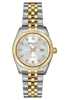 Product SKU: BL2333-10LTCI-K Case Material: Gold two tone stainless steelCase Size: 30.0mm X 36.0mmDial Size: Ø 22.5mmDial Color: Silver dial with 10pcs white sapphireCrystal: Sapphire crystal glassCrown: Ø 5.0mmMovement: GL12