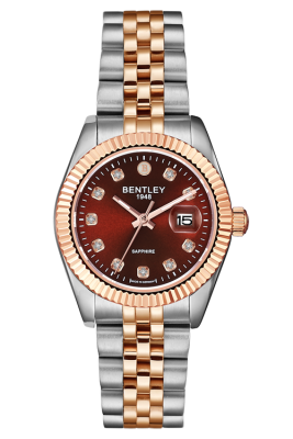 Product SKU: BL2333-10LTDI-RCase Material: Rose gold two tone stainless steelCase Size: 30.0mm X 36.0mmDial Size: Ø 22.5mmDial Color: Brown dial with 10pcs white sapphireCrystal: Sapphire crystal glassCrown: Ø 5.0mmMovement: GL12