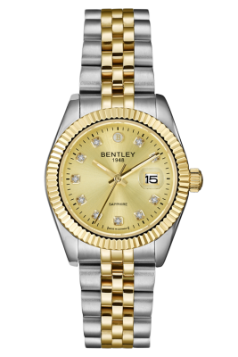 Product SKU: BL2333-10LTKI-KCase Material: Gold two tone stainless steelCase Size: 30.0mm X 36.0mmDial Size: Ø 22.5mmDial Color: Gold dial with 10pcs white sapphireCrystal: Sapphire crystal glassCrown: Ø 5.0mmMovement: GL12