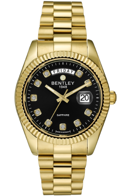 Product SKU: BL2333-10MKBICase Material: Gold tone stainless steelCase Size: 41.0mm X 49.0mmDial Size: Ø 31.0mmDial Color: Black dial with 10pcs white sapphireCrystal: Sapphire crystal glassCrown: Ø 6.0mmMovement: VJ55