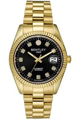 Product SKU: BL2333-15MKBICase Material: Gold tone stainless steelCase Size: 41.0mm X 49.0mmDial Size: Ø 31.0mmDial Color: Black dial with 10pcs white sapphireCrystal: Sapphire crystal glassCrown: Ø 6.0mmMovement: NH35 / AUTOMATIC