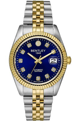 Product SKU: BL2333-15MTNI-KCase Material: Gold two tone stainless steelCase Size: 41.0mm X 49.0mmDial Size: Ø 31.0mmDial Color: Blue dial with 10pcs white sapphireCrystal: Sapphire crystal glassCrown: Ø 6.0mmMovement: NH35 / AUTOMATIC