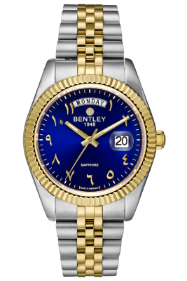 Product SKU: BL2333-20MTNA-KDescription: Gold two tone stainless steelCase Size: 41.0mm X 49.0mmDial Size: Ø 31.0mmDial Color: Blue dialCrystal: Sapphire crystal glassCrown: Ø 6.0mmMovement: VJ55