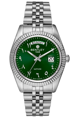 Product SKU: BL2333-20MWGADescription: All stainless steelCase Size: 41.0mm X 49.0mmDial Size: Ø 31.0mmDial Color: Green dialCrystal: Sapphire crystal glassCrown: Ø 6.0mmMovement: VJ55