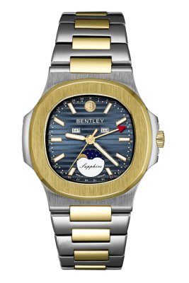 Product SKU: BL2340-20MTNI-KCase Material: Gold two tone stainless steelCase Size: 41.0mm X 46.5mmDial Size: Ø 32.0mmDial Color: Blue dialCrystal: Sapphire crystal glassCrown: Ø 6.0mmMovement: 6P80 / Moonphase