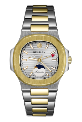 Product SKU: BL2340-20MTWI-KCase Material: Gold two tone stainless steelCase Size: 41.0mm X 46.5mmDial Size: Ø 32.0mmDial Color: Silver dialCrystal: Sapphire crystal glassCrown: Ø 6.0mmMovement: 6P80 / Moonphase