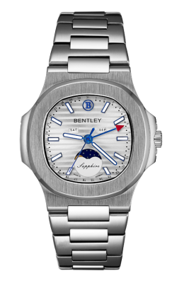 Product SKU: BL2340-20MWWICase Material: All stainless steelCase Size: 41.0mm X 46.5mmDial Size: Ø 32.0mmDial Color: Silver dialCrystal: Sapphire crystal glassCrown: Ø 6.0mmMovement: 6P80 / Moonphase