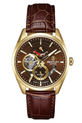 Product SKU: BL2431-15MKDDDescription: Gold tone caseCase Size: 41.0mm X 47.5mmDial Size: Ø 35.0mmDial Color: Brown dialBracelet:  Brown calfskin leather strapCrystal: Sapphire crystal glassCrown: 6.5mmMovement: YN84A / Automatic