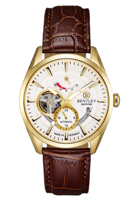 Product SKU: BL2431-15MKWDDescription: Gold tone caseCase Size: 41.0mm X 47.5mmDial Size: Ø 35.0mmDial Color: White dialBracelet:  Brown calfskin leather strapCrystal: Sapphire crystal glassCrown: Crown : 6.5mmMovement: YN84A / Automatic